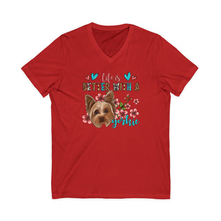 Life Is Better With A Yorkie V-Neck T-Shirt