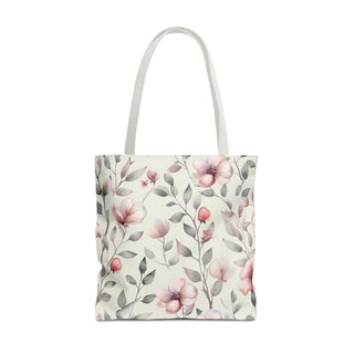 Blush Watercolor Floral Tote Bag