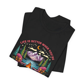 Life Is Better When You’re Glamping Campfire T-Shirt