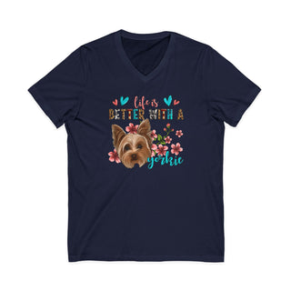 Life Is Better With A Yorkie V-Neck T-Shirt