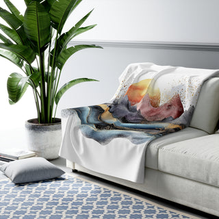 Sunset Mountain Sherpa Blanket