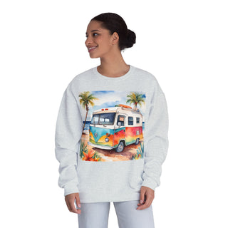 Vintage VW Camper Beach Crewneck Sweatshirt
