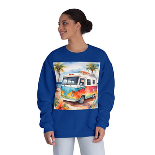 Vintage VW Camper Beach Crewneck Sweatshirt