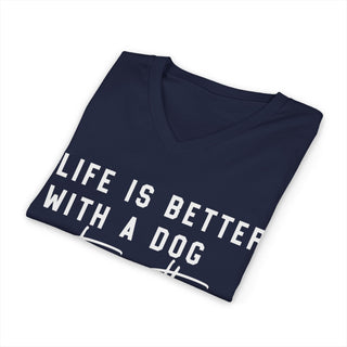 Life Is Better With A Dog V Neck T-Shirt