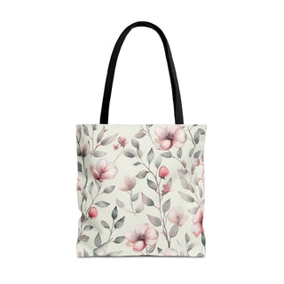 Blush Watercolor Floral Tote Bag