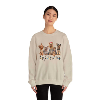 Fur-iends Dog Hoodie sweatshirt featuring cozy crewneck design with dog motif and durable cotton-poly blend