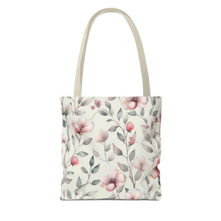 Blush Watercolor Floral Tote Bag
