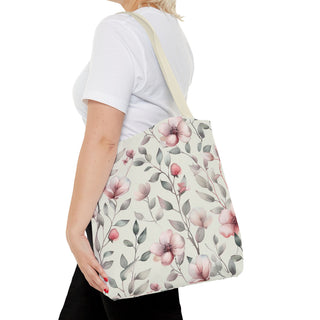 Blush Watercolor Floral Tote Bag