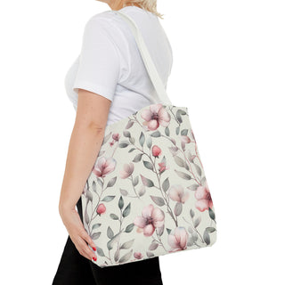 Blush Watercolor Floral Tote Bag