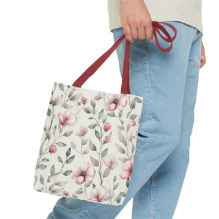Blush Watercolor Floral Tote Bag