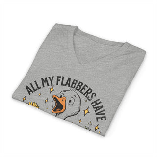 All My Flabbers V-Neck T-Shirt