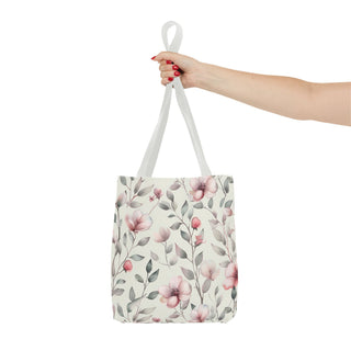 Blush Watercolor Floral Tote Bag