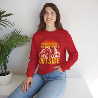 I Love Peeing Outside Retro Camping Crewneck