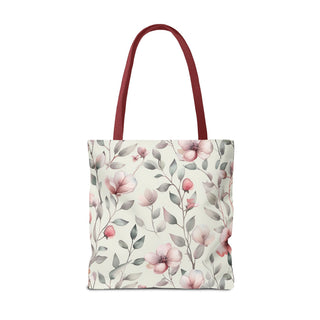 Blush Watercolor Floral Tote Bag