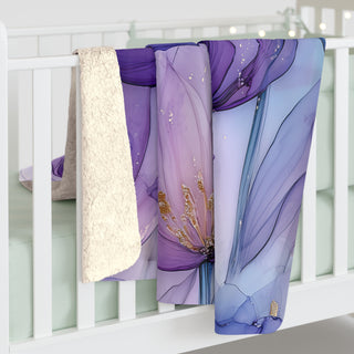 Cozy Floral Sherpa Blanket