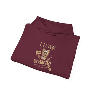 I Love Yorkies Hoodie Sweatshirt