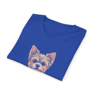 Yorkie Mom V-Neck T-Shirt