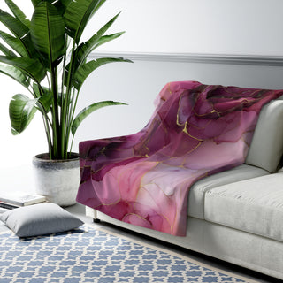 Elegant Floral Sherpa Fleece Blanket
