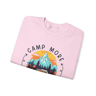 Camp More Worry Less Crewneck Sweatshirt