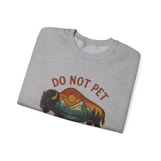Do Not Pet The Fluffy Cows Camping Crewneck Sweatshirt