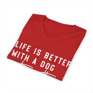 Life Is Better With A Dog V Neck T-Shirt
