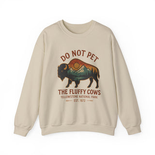 Do Not Pet The Fluffy Cows Camping Crewneck Sweatshirt