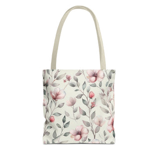 Blush Watercolor Floral Tote Bag