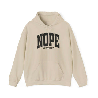 Not Today Hoodie sweatshirt with kangaroo pocket and adjustable hood in cotton-polyester blend
