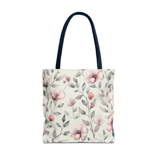 Blush Watercolor Floral Tote Bag