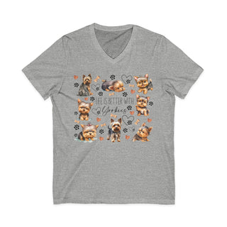 Yorkie Lover V-Neck T-Shirt