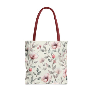 Blush Watercolor Floral Tote Bag