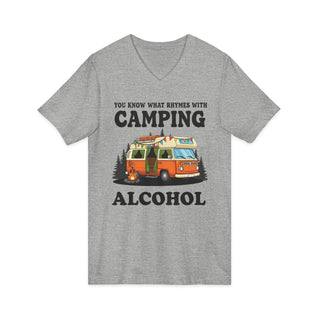 What Rhymes with Camping V‑Neck T-Shirt