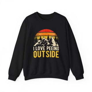 I Love Peeing Outside Retro Camping Crewneck