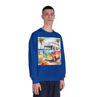 Vintage VW Camper Beach Crewneck Sweatshirt