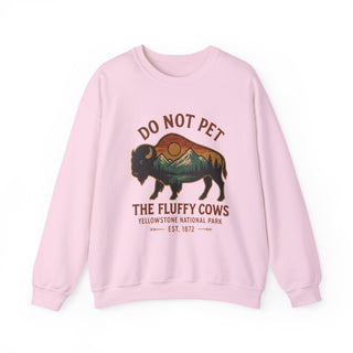 Do Not Pet The Fluffy Cows Camping Crewneck Sweatshirt