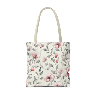 Blush Watercolor Floral Tote Bag