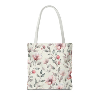 Blush Watercolor Floral Tote Bag