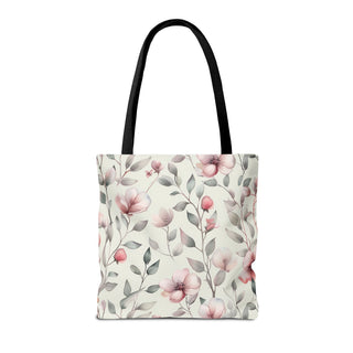 Blush Watercolor Floral Tote Bag