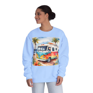 Vintage VW Camper Beach Crewneck Sweatshirt