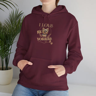 I Love Yorkies Hoodie Sweatshirt