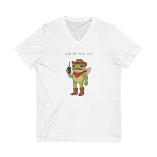 Funny Froggy V-Neck t-shirt with humorous graphic and comfortable fit