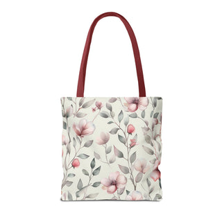 Blush Watercolor Floral Tote Bag