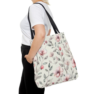 Blush Watercolor Floral Tote Bag