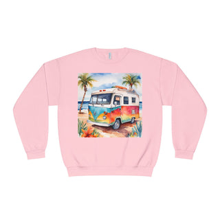 Vintage VW Camper Beach Crewneck Sweatshirt