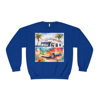 Vintage VW Camper Beach Crewneck Sweatshirt