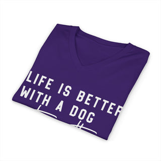 Life Is Better With A Dog V Neck T-Shirt