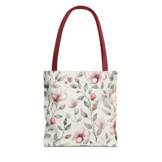 Blush Watercolor Floral Tote Bag