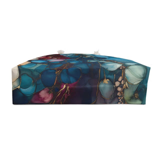 Wisteria design weekender bag with spacious T-bottom and rope handles for stylish weekend travel