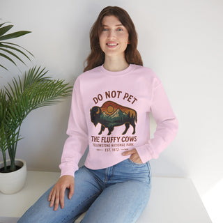 Do Not Pet The Fluffy Cows Camping Crewneck Sweatshirt