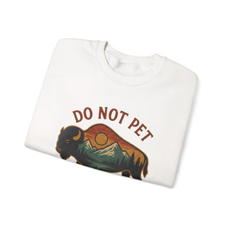 Do Not Pet The Fluffy Cows Camping Crewneck Sweatshirt